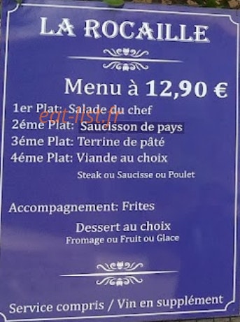 La Rocaille — carte page 1