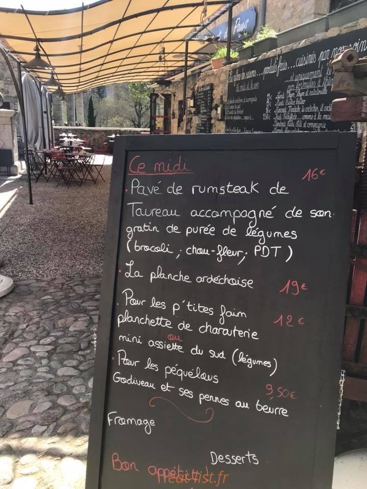 Le Bec Figue — carte page 1