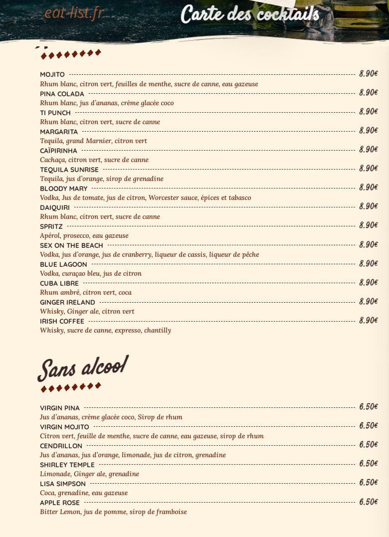 Le Bistronome — carte page 6