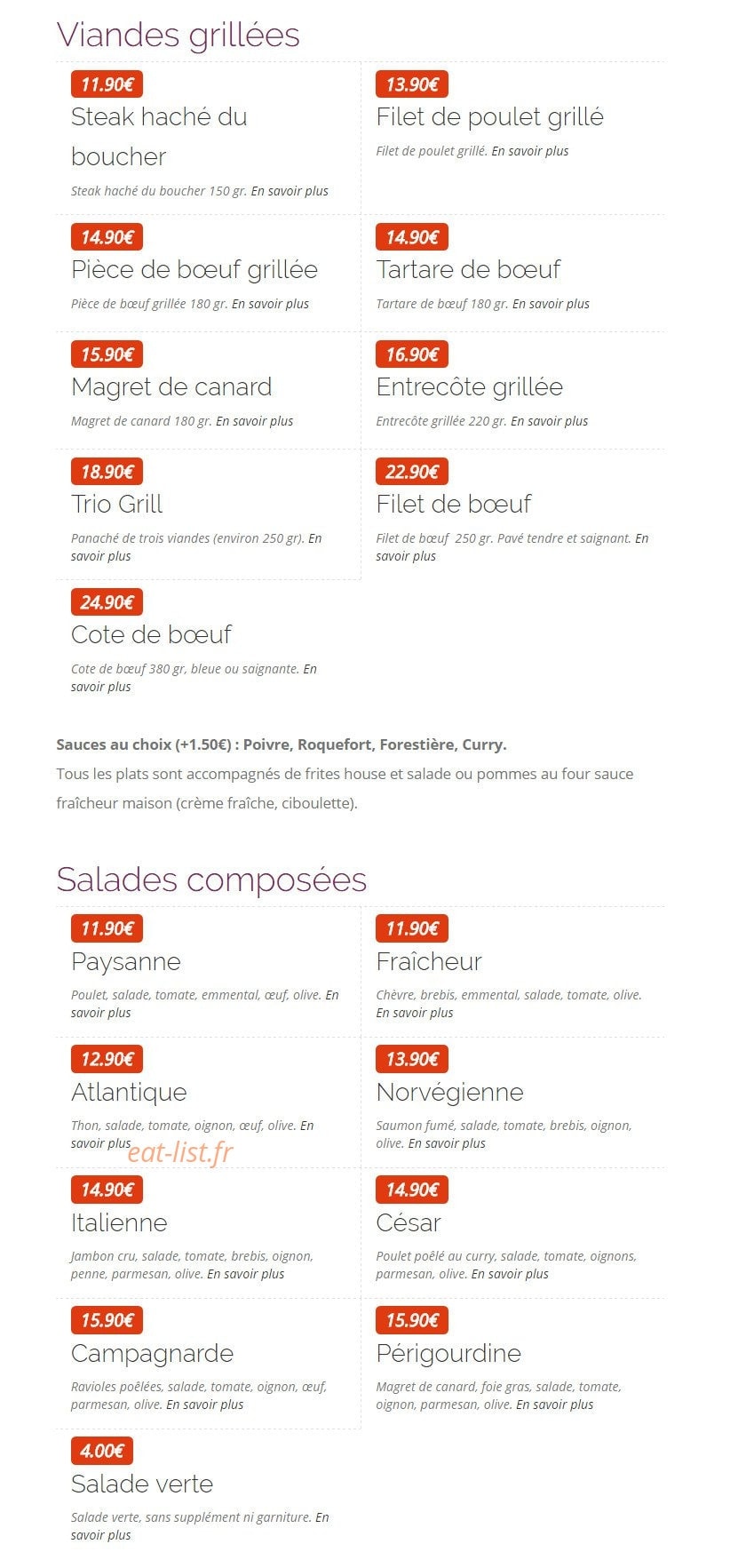 Ti'One Café — carte page 4