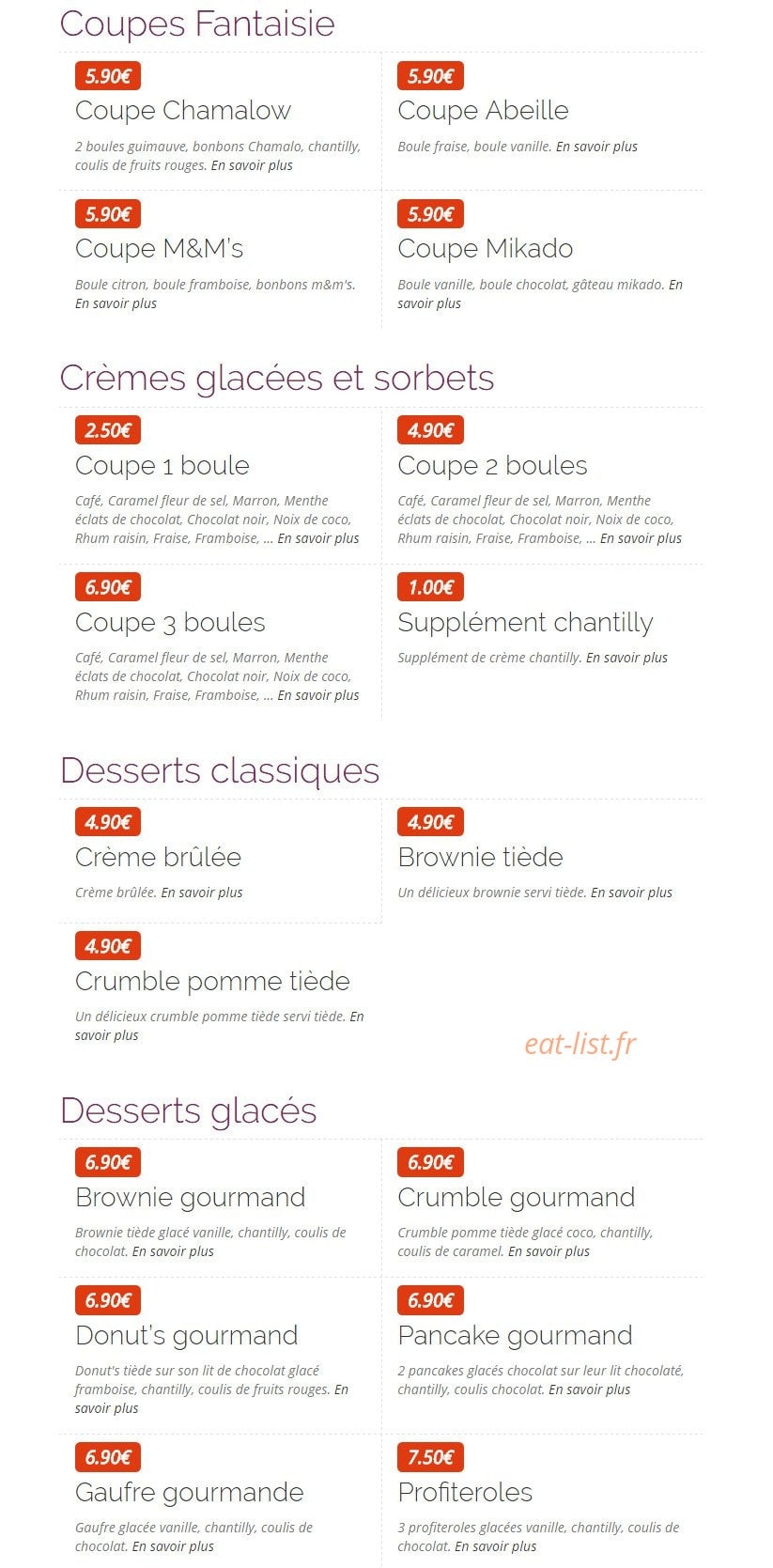 Ti'One Café — carte page 13