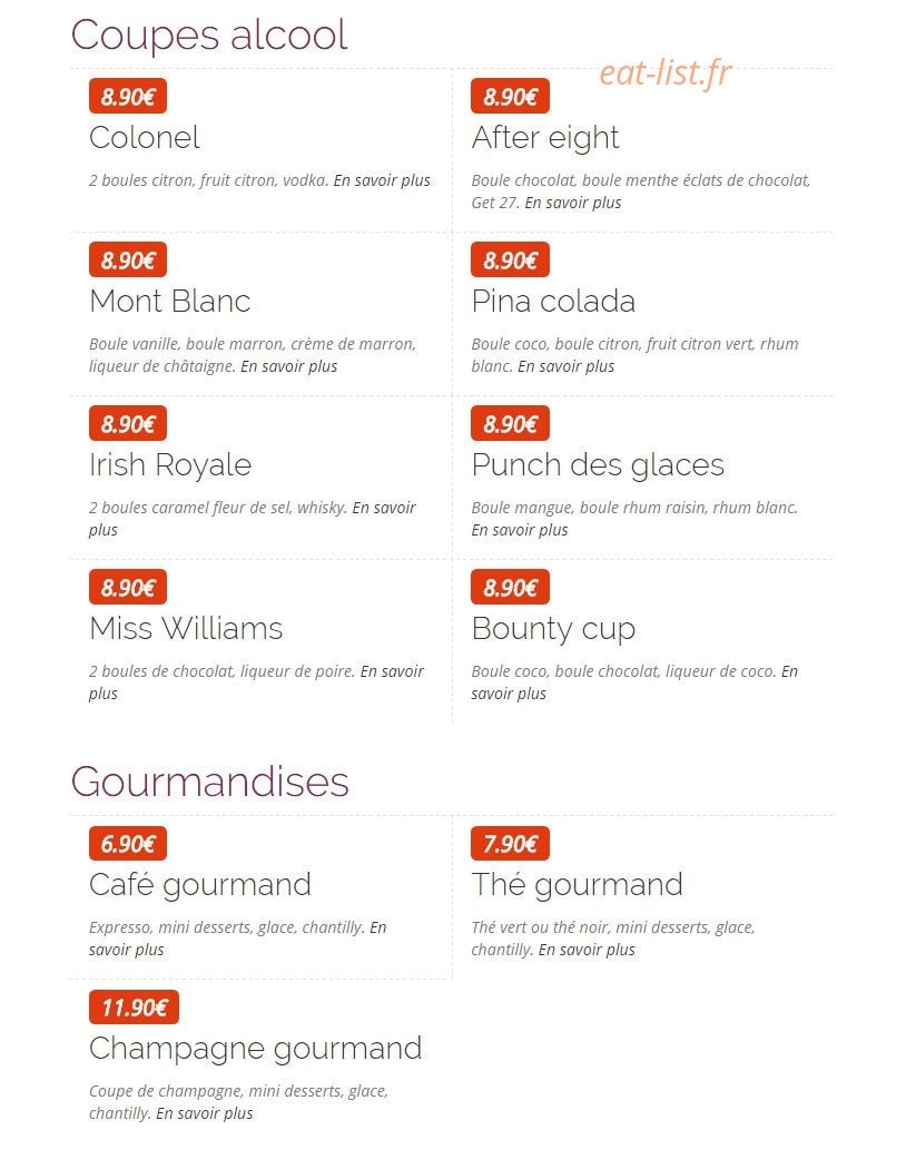 Ti'One Café — carte page 14
