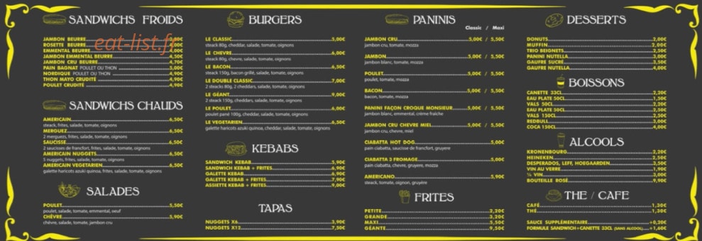 Ti Sandwich — carte page 1