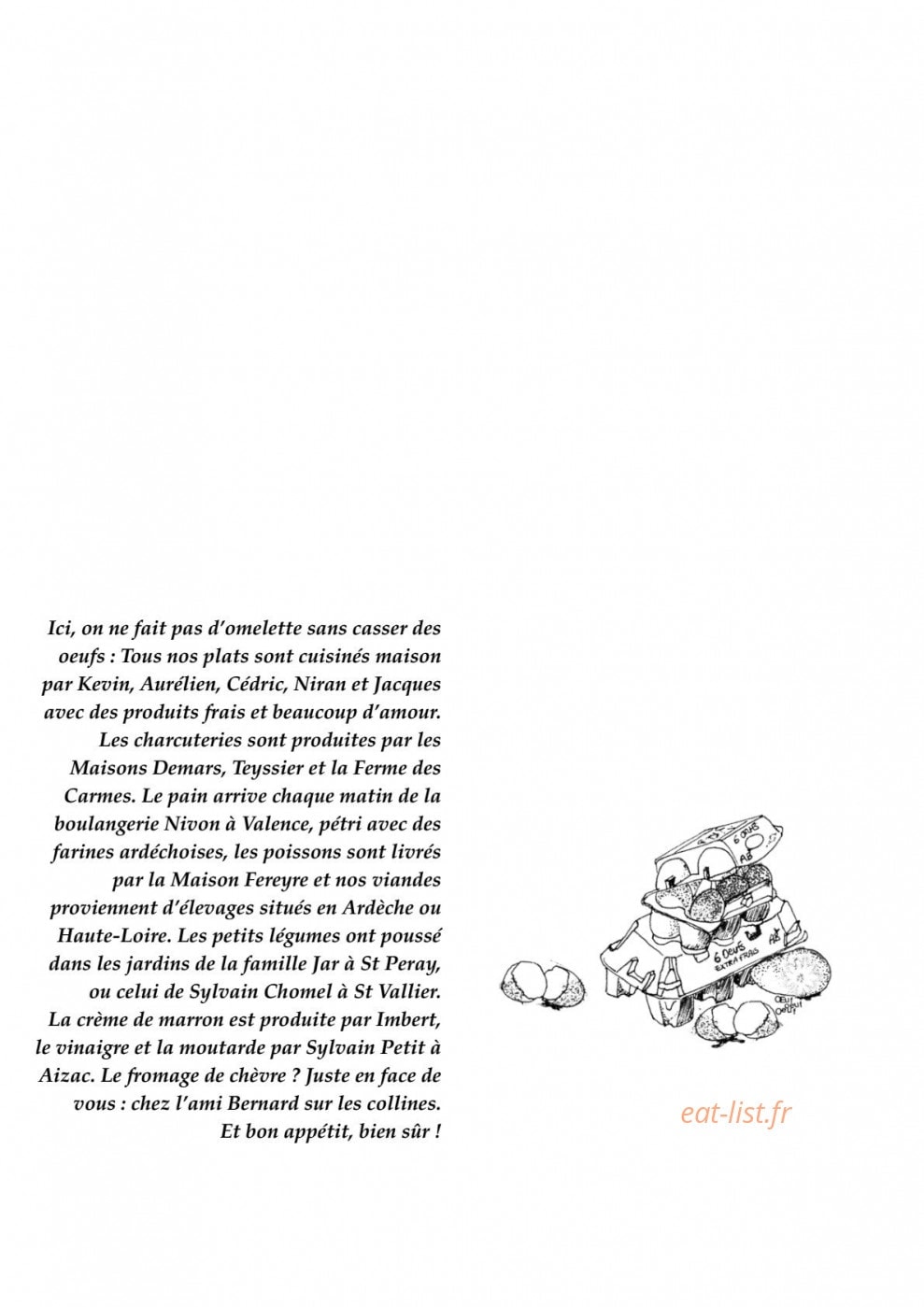 Auberge de Crussol — carte page 8