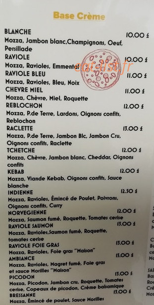 L'Arti'Pizz — carte page 2