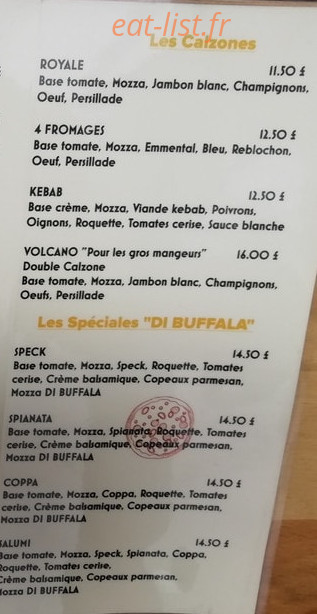 L'Arti'Pizz — carte page 3