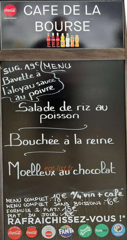 Café de la Bourse — carte page 1