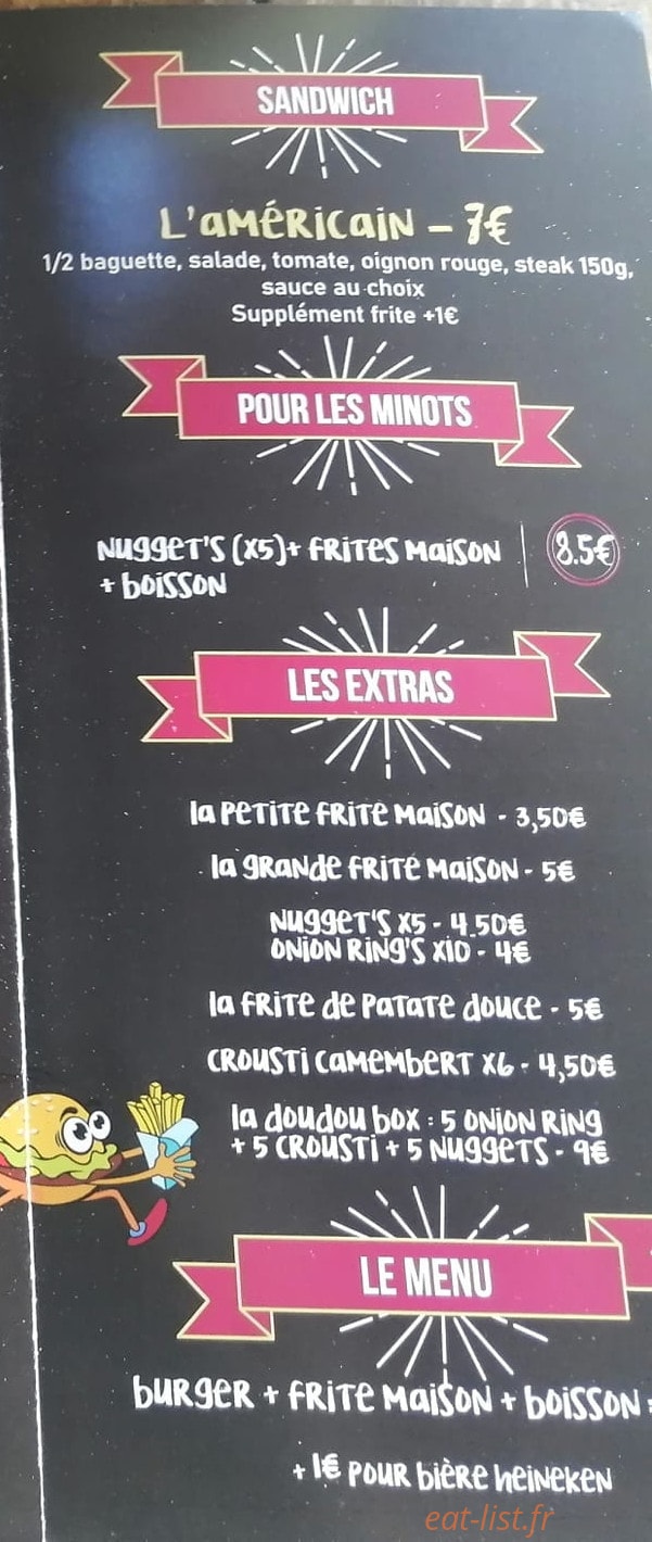 Doudou Burgers — carte page 3