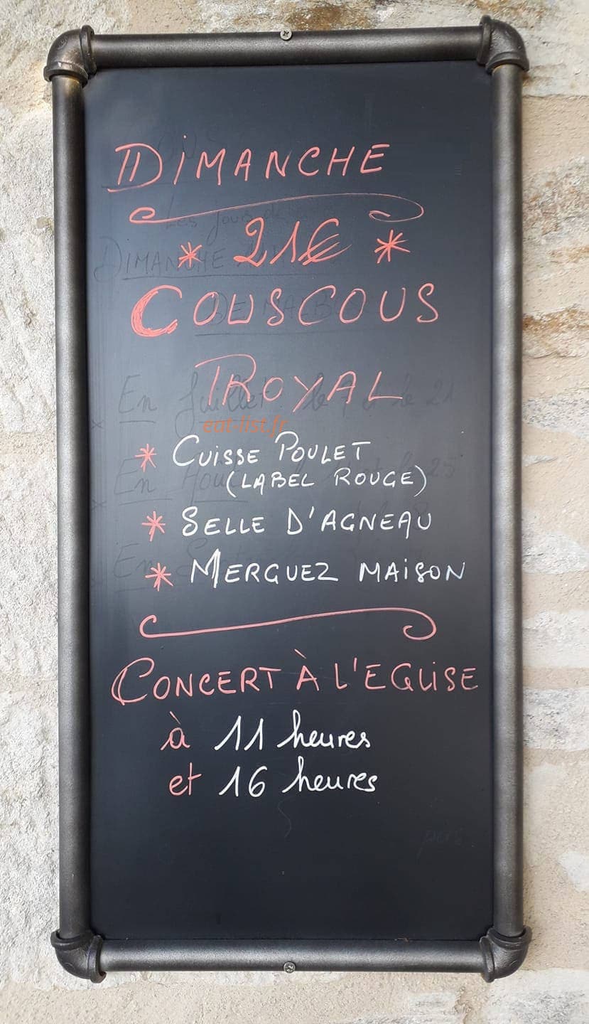 Le Bistrot De Malbosc — carte page 1