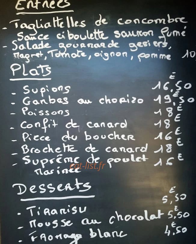 Cafe de la lune — carte page 1