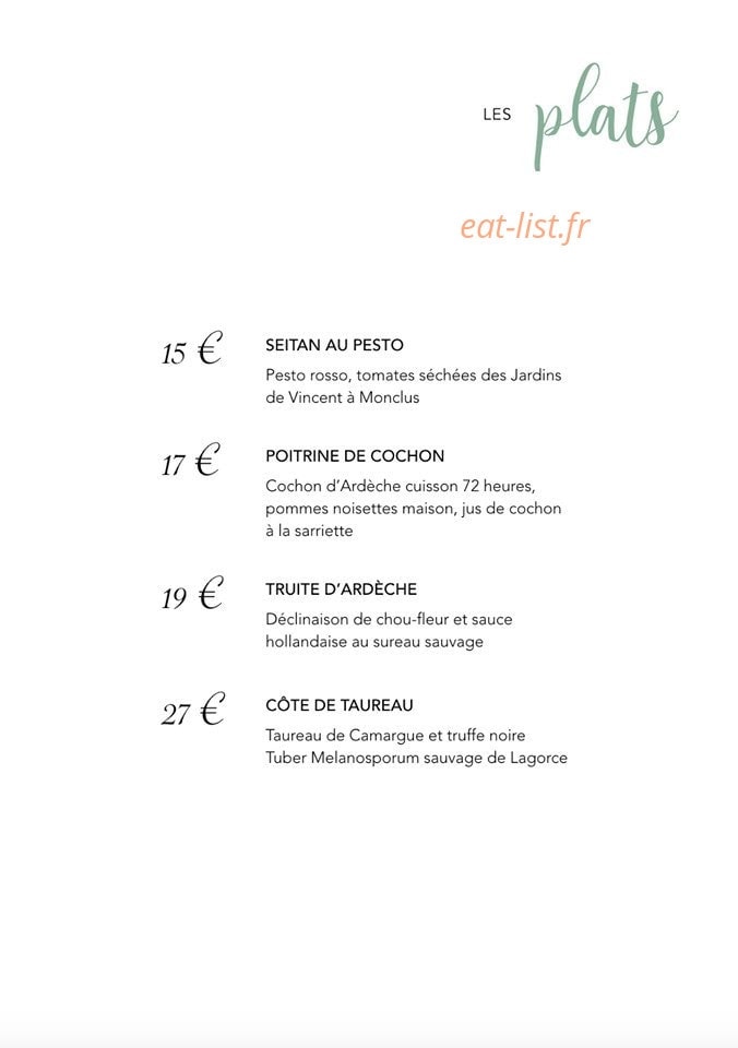 Le Vieux Figuier — carte page 2