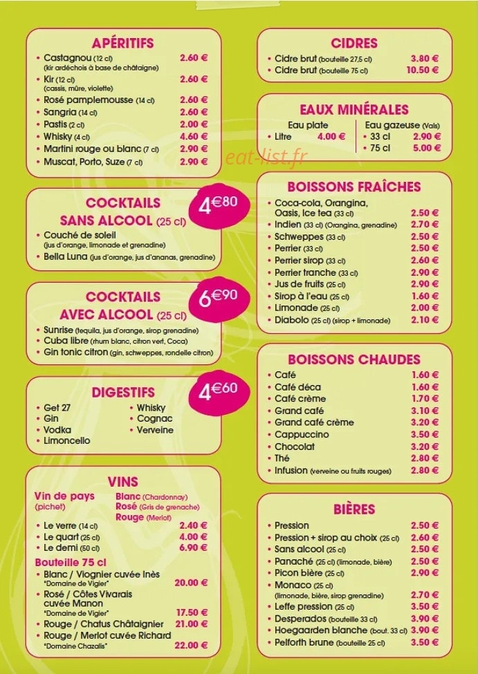 La Tarterie de Salavas — carte page 4