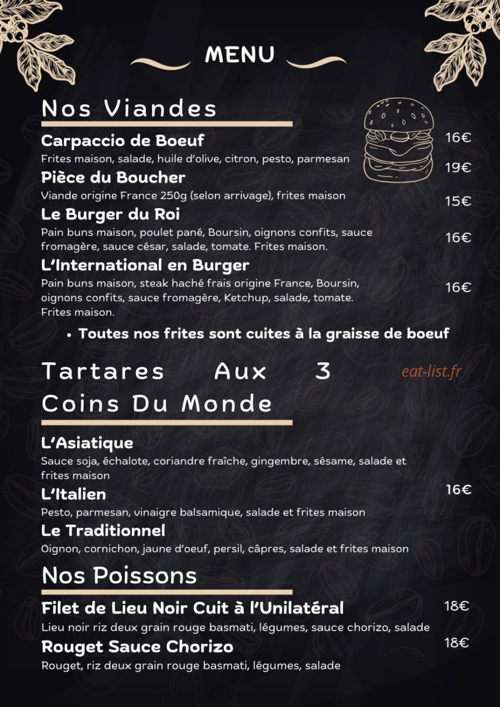 Le 07 restaurant — carte page 2