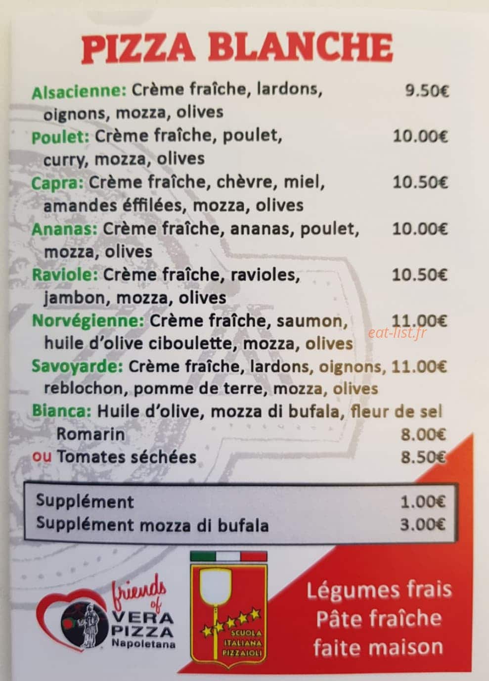 Mia pizza — carte page 4
