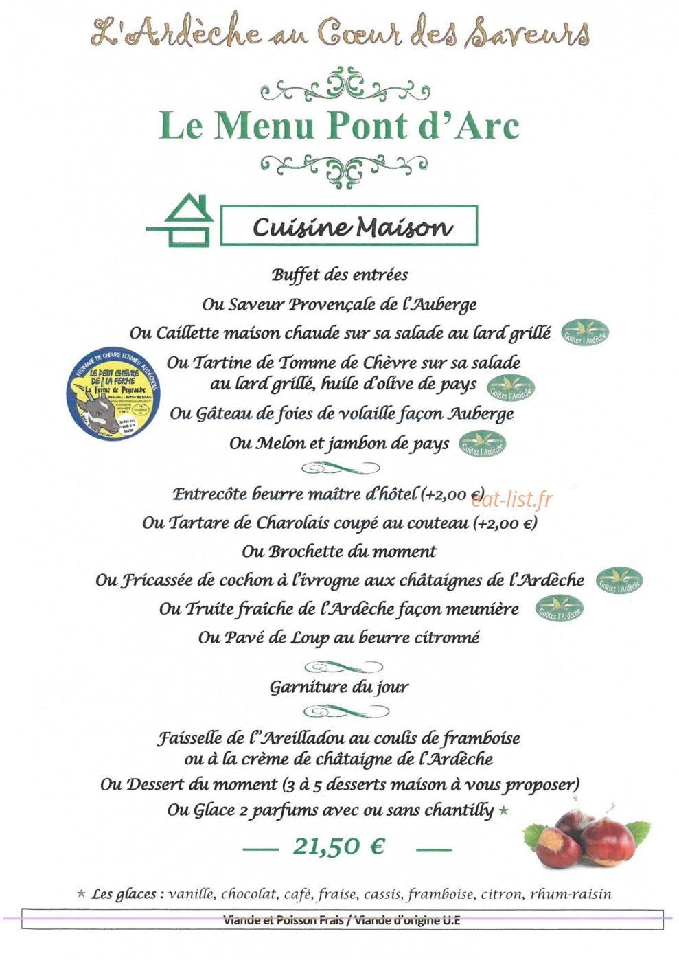 Auberge du Pont d'Arc — carte page 6