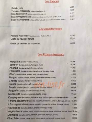 L'instant gourmand — carte page 1