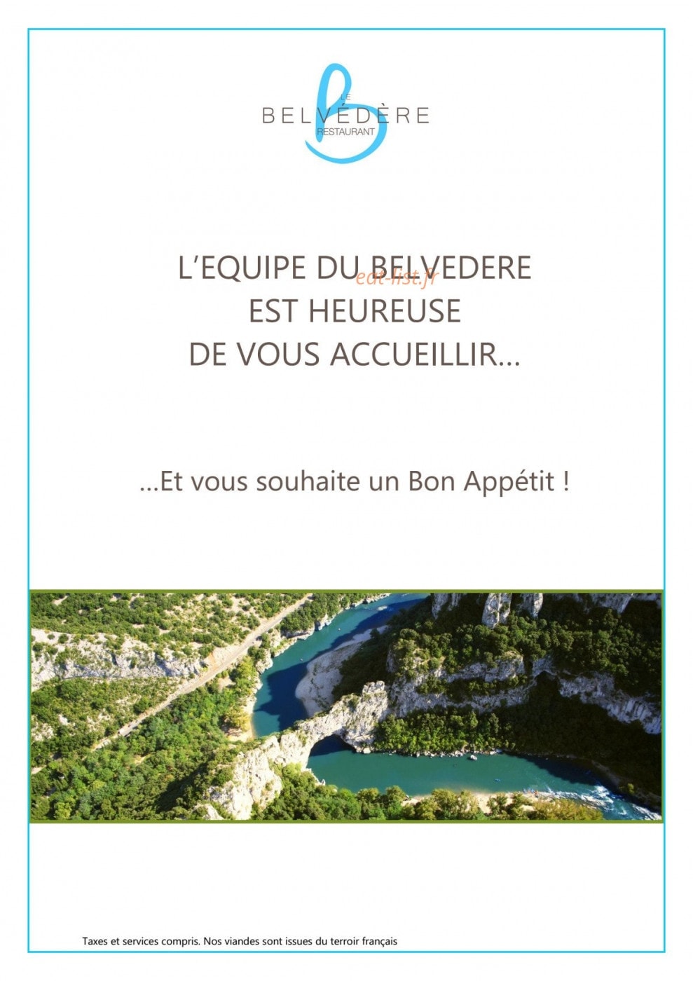 Le Belvédère — carte page 1