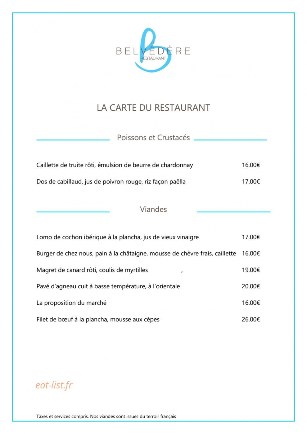 Le Belvédère — carte page 5