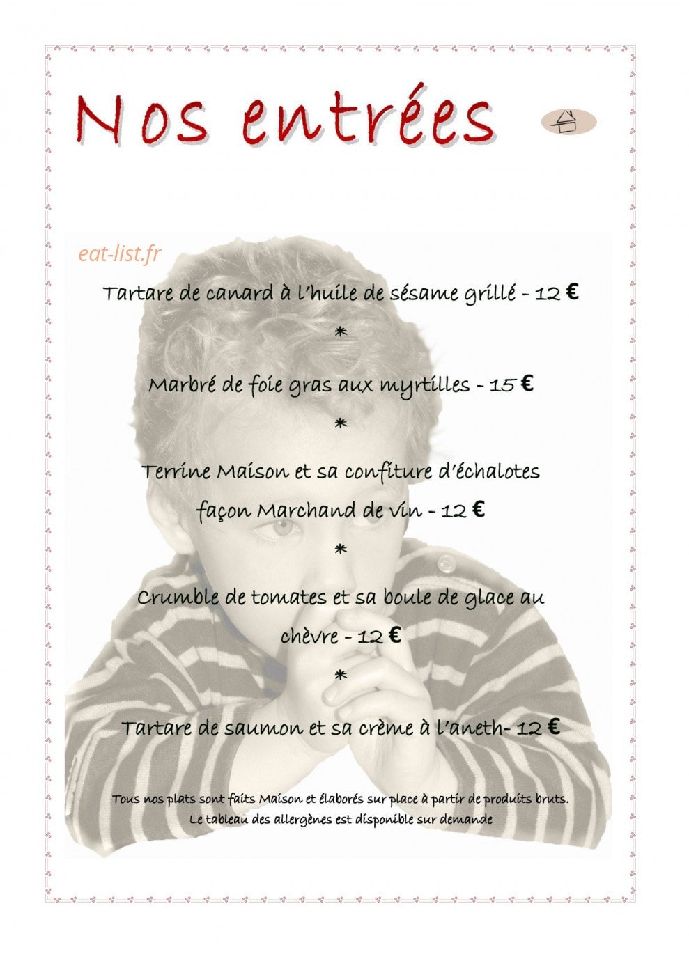 Le Domaine des Dames — carte page 1