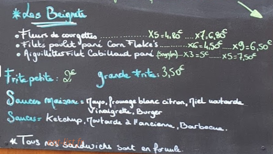 Le Sandwichard Club — carte page 3