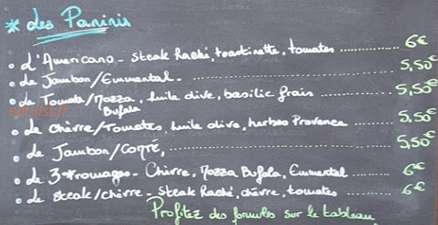 Le Sandwichard Club — carte page 2