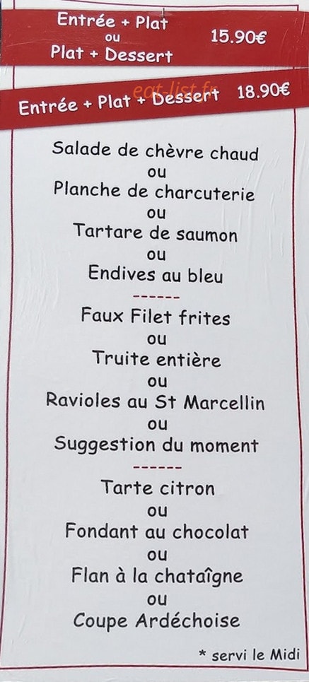 Oh Eh Hein Bon — carte page 1