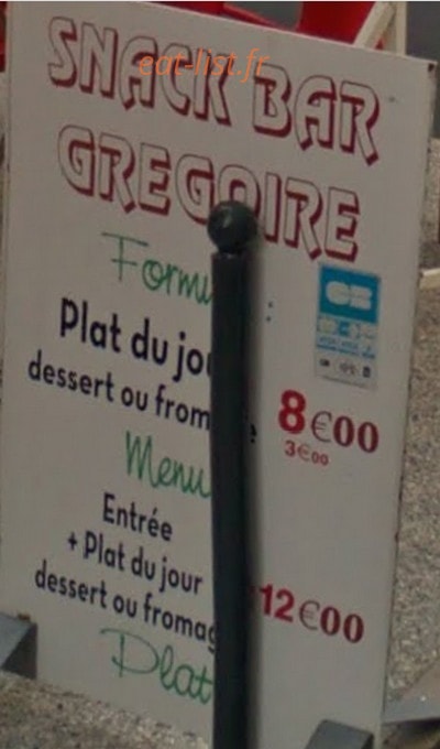 Grégoire Café — carte page 1