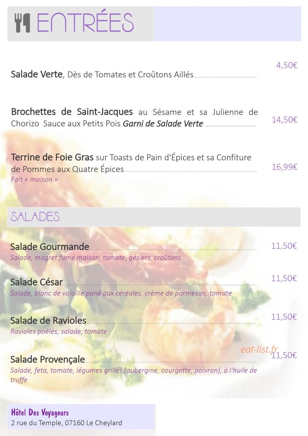 Hôtel Des Voyageurs — carte page 8
