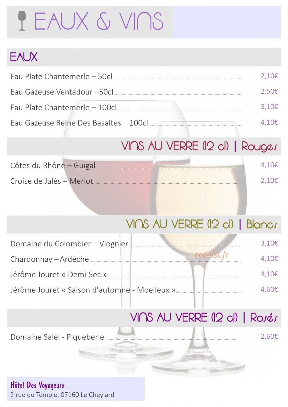 Hôtel Des Voyageurs — carte page 4