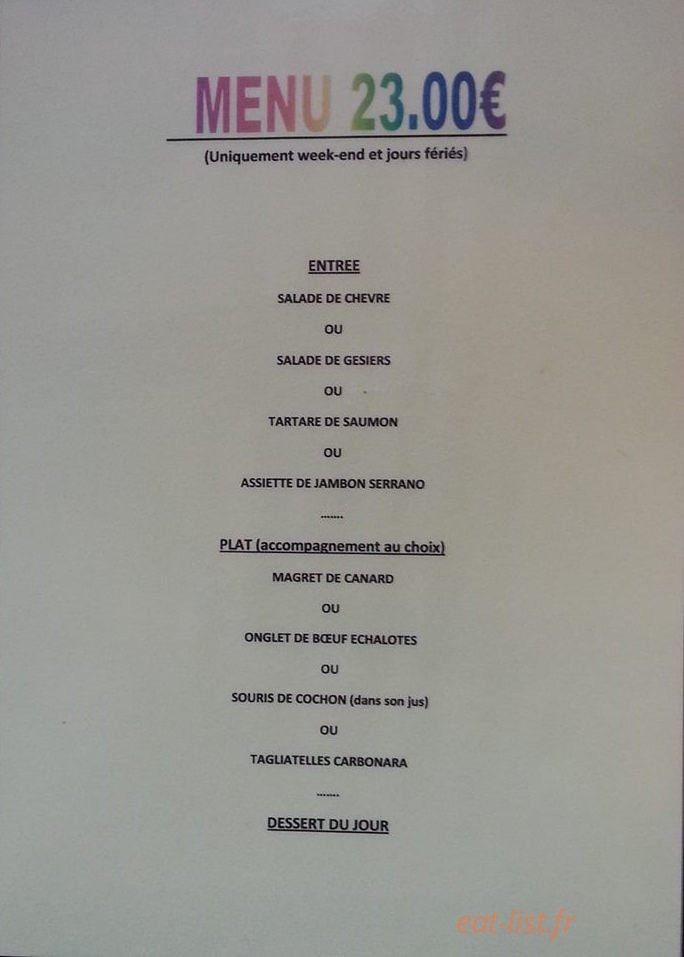 Le Grand Café — carte page 3