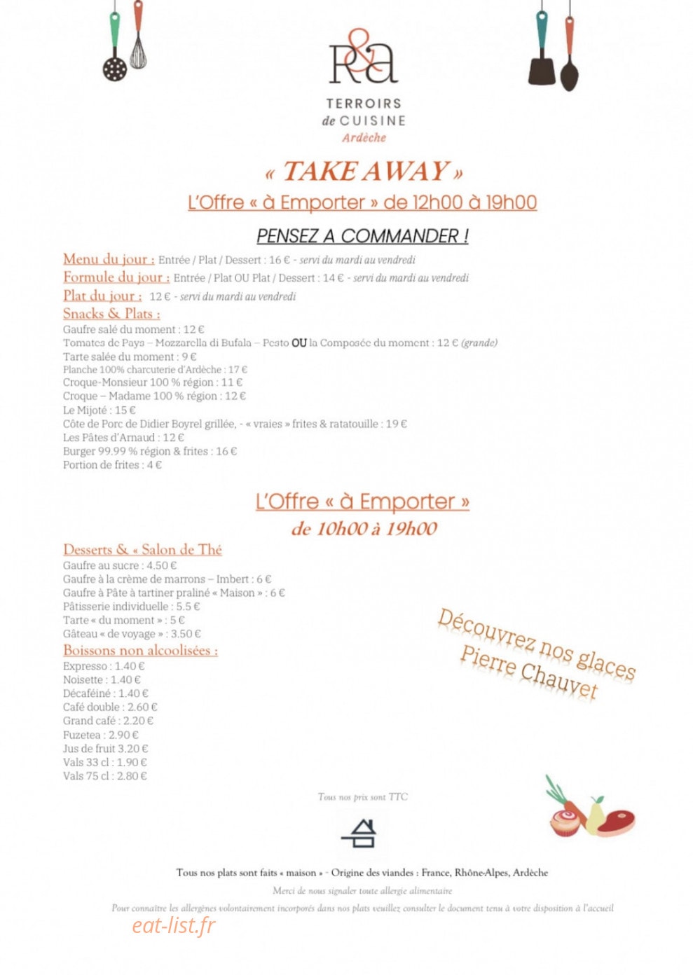Terroirs de Cuisine — carte page 2