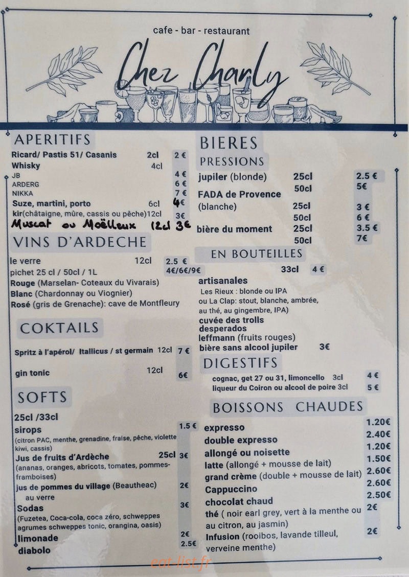 Chez Charly — carte page 2