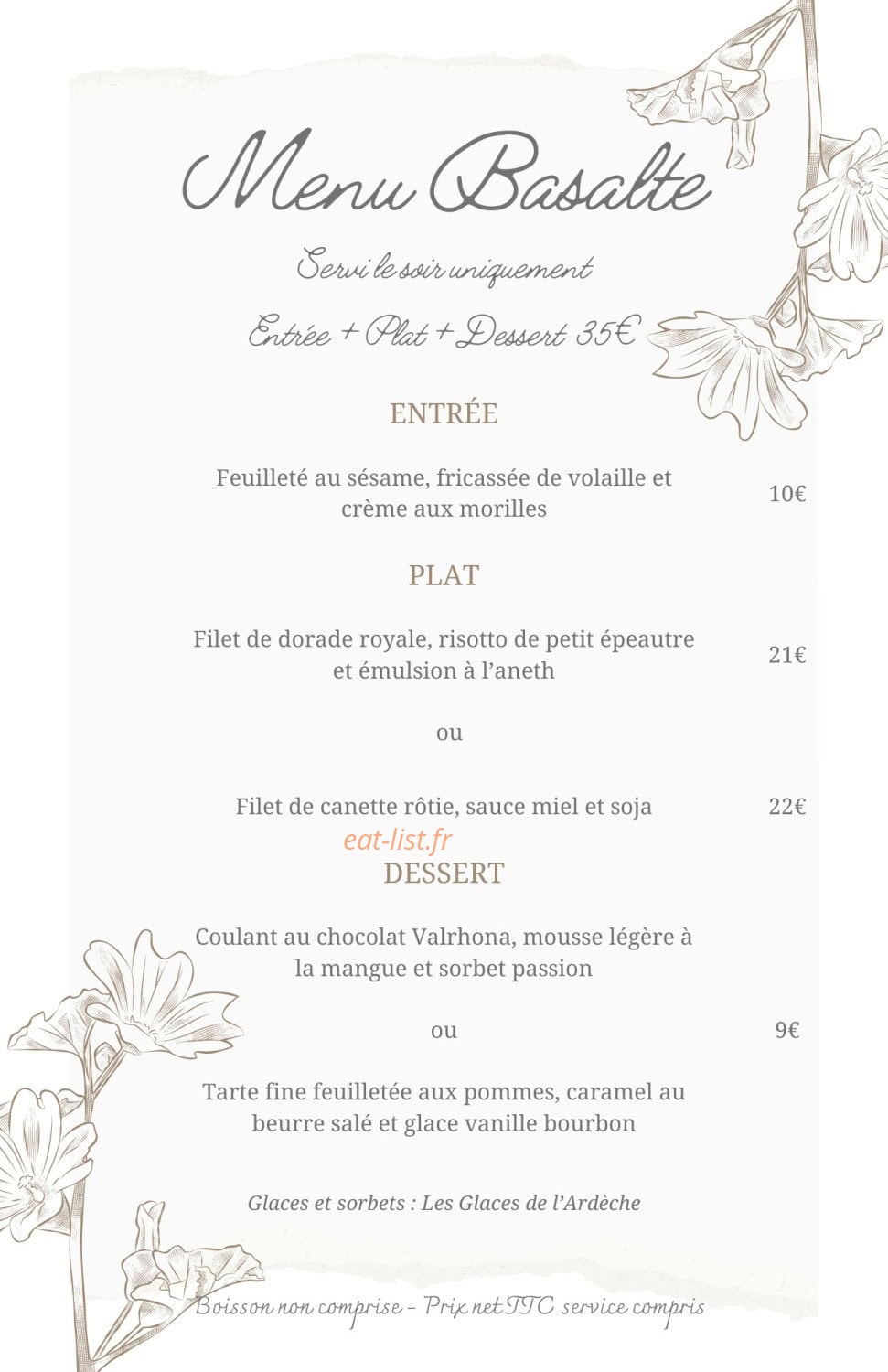 La Terrasse de Mirabel — carte page 2
