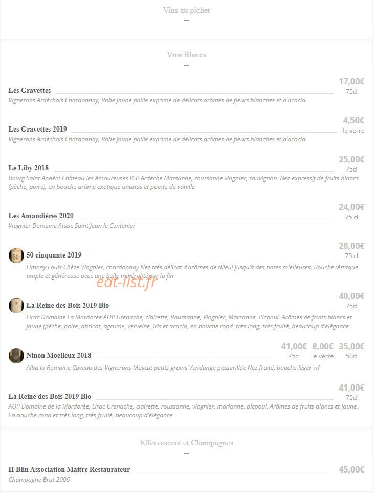 Chez Marti — carte page 8