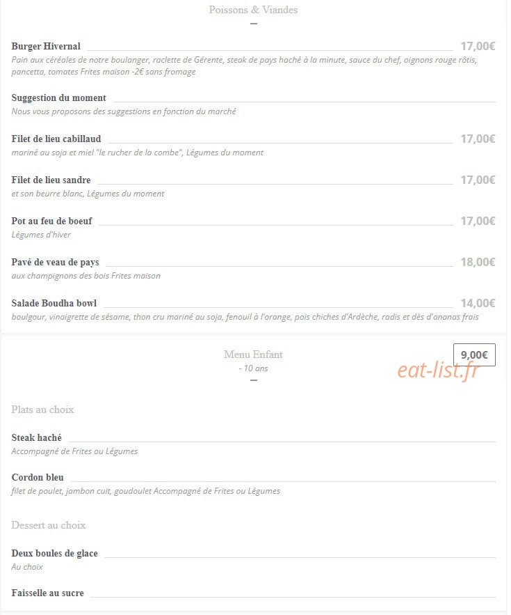 Chez Marti — carte page 2