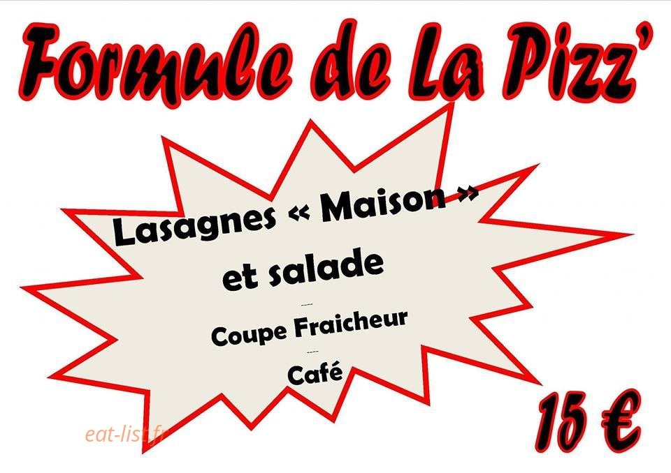Carte et menu de La Pizz' Chez Pik'anto à Villeneuve de Berg — La formule de la pizz'
