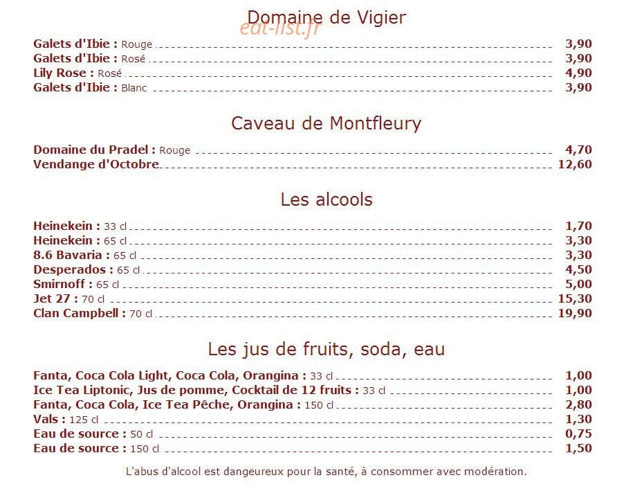 La pizza Dubarry — carte page 3