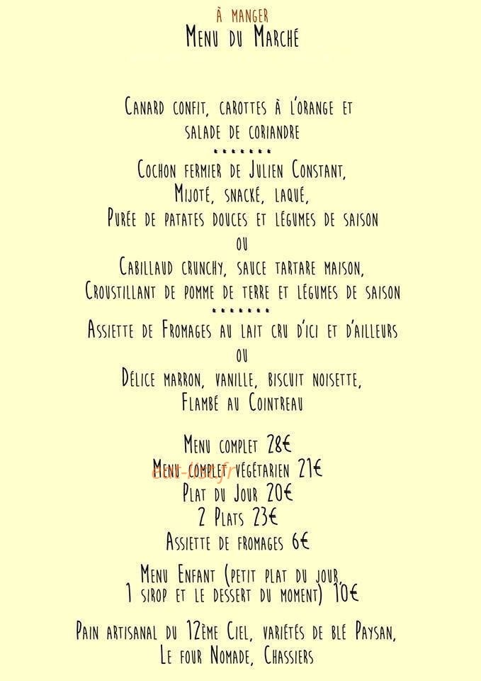 Le Bistro d'Ailhon — carte page 1