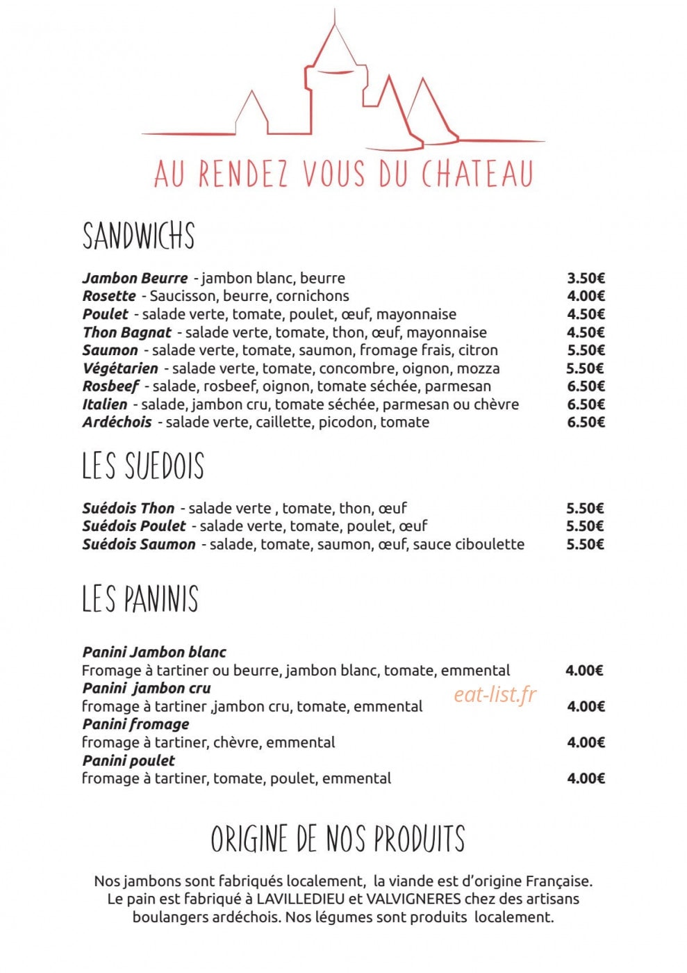 Au Rendez Vous Du Chateau — carte page 5