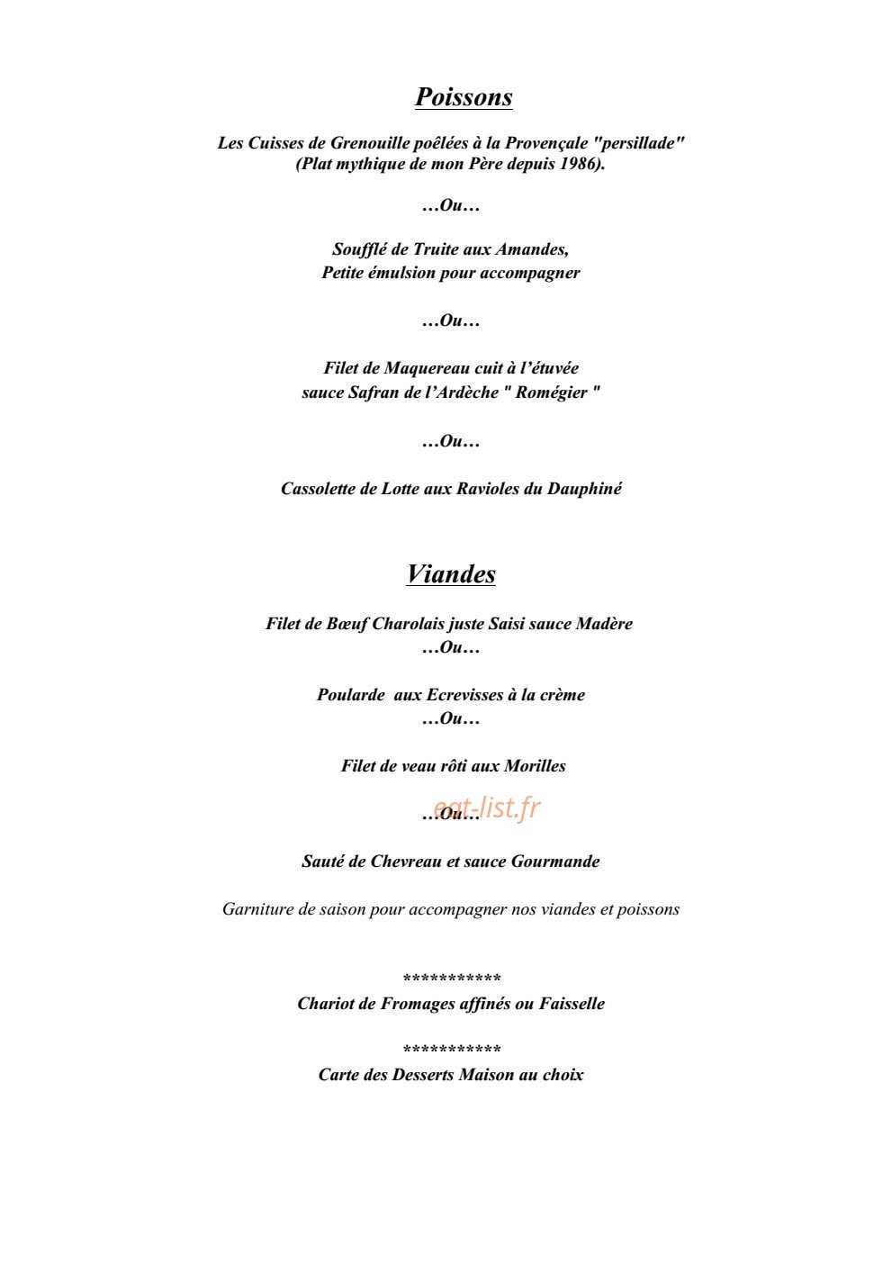 Aux Vieux Arceaux — carte page 2