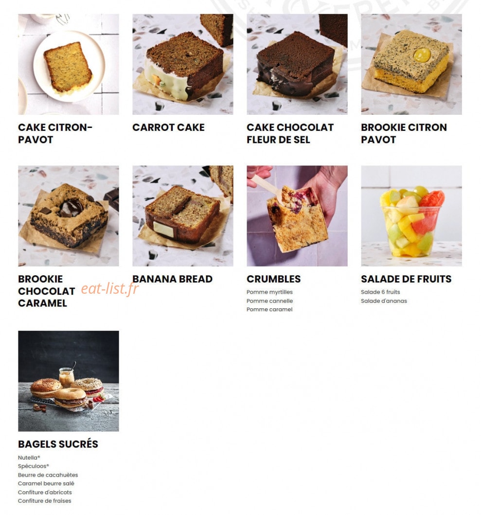 Bagelstein — carte page 6