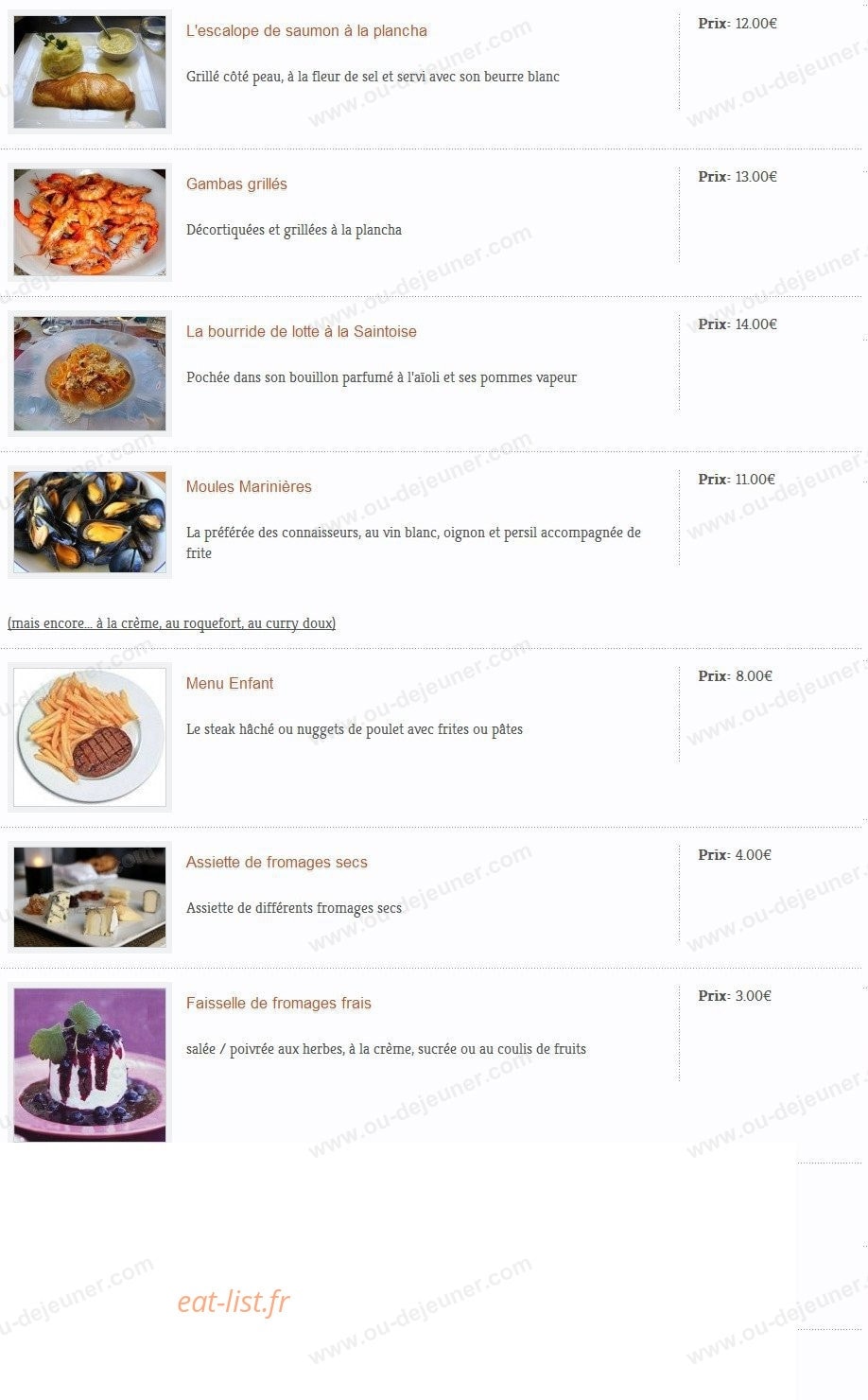 Brasserie du Moulon — carte page 3