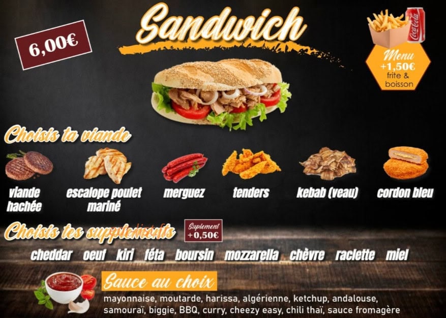 BS' Tacos — carte page 1