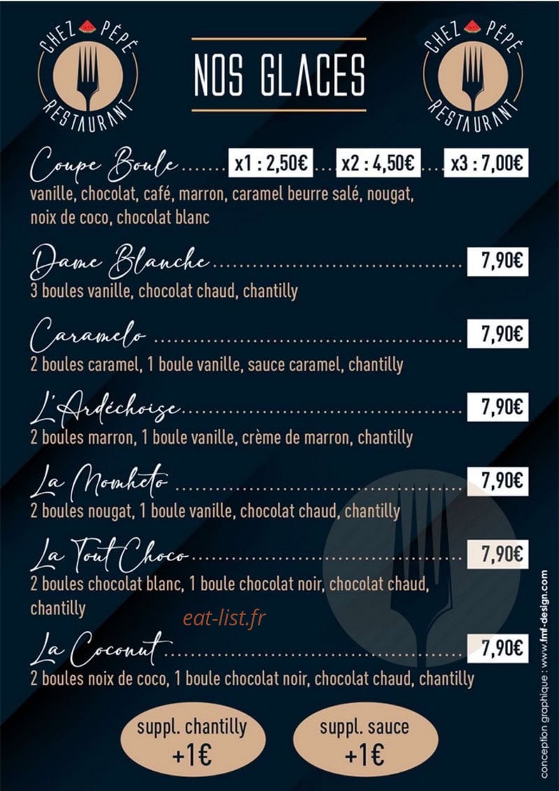 Chez Pépé — carte page 3