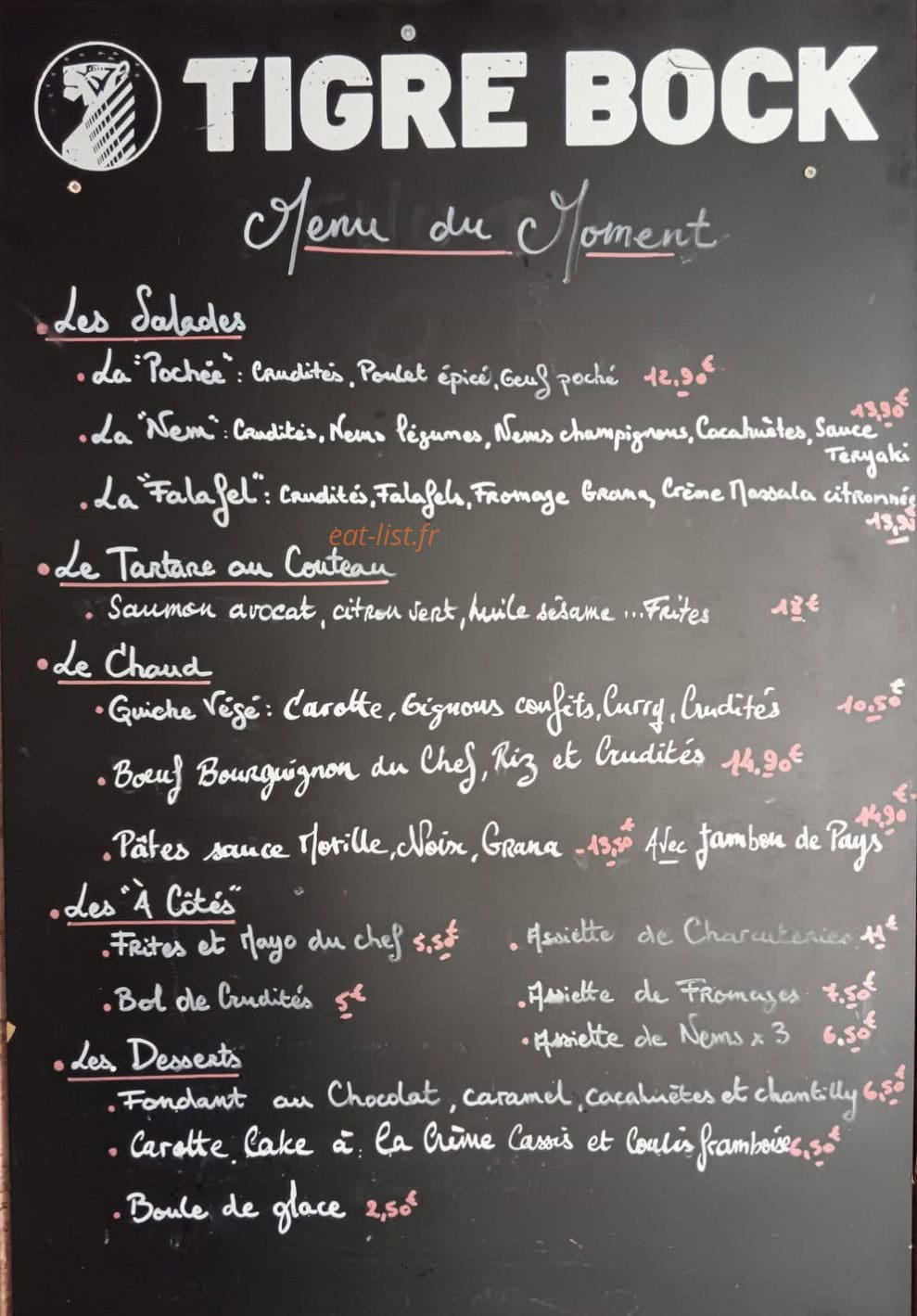 Grand Café Francais — carte page 1