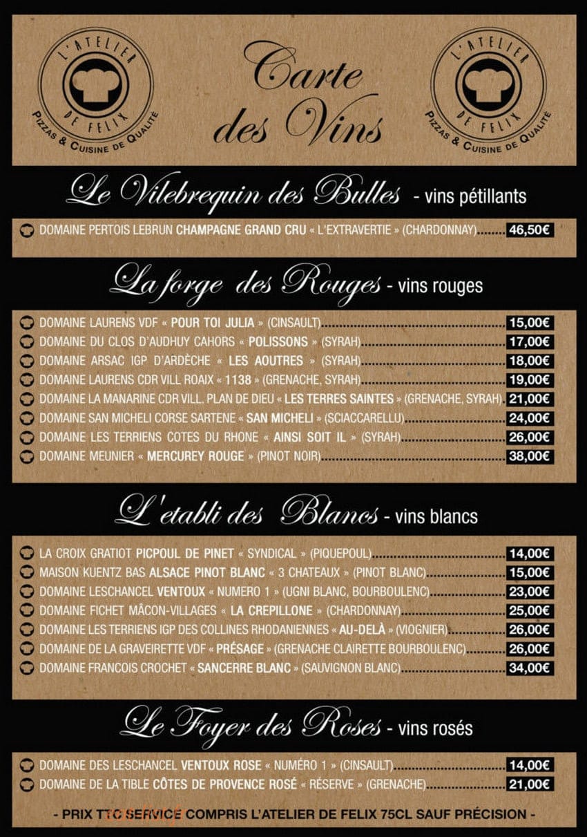 L'Atelier de Félix — carte page 7