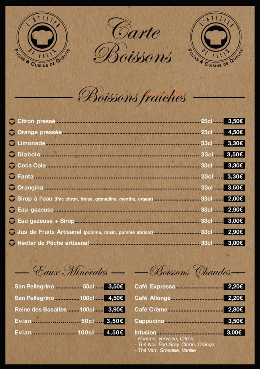 L'Atelier de Félix — carte page 5