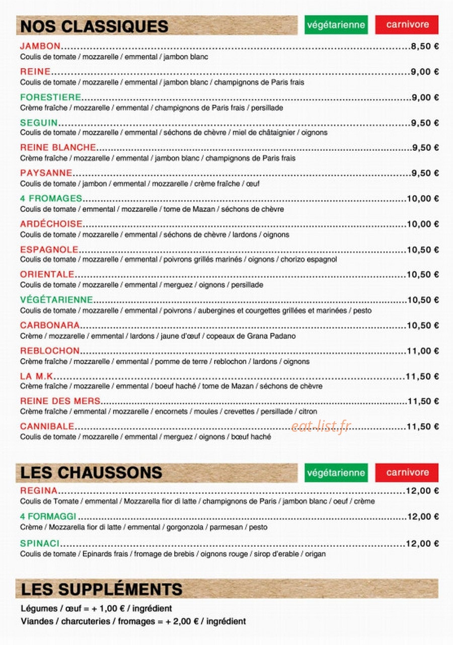 L'Atelier de Félix — carte page 2