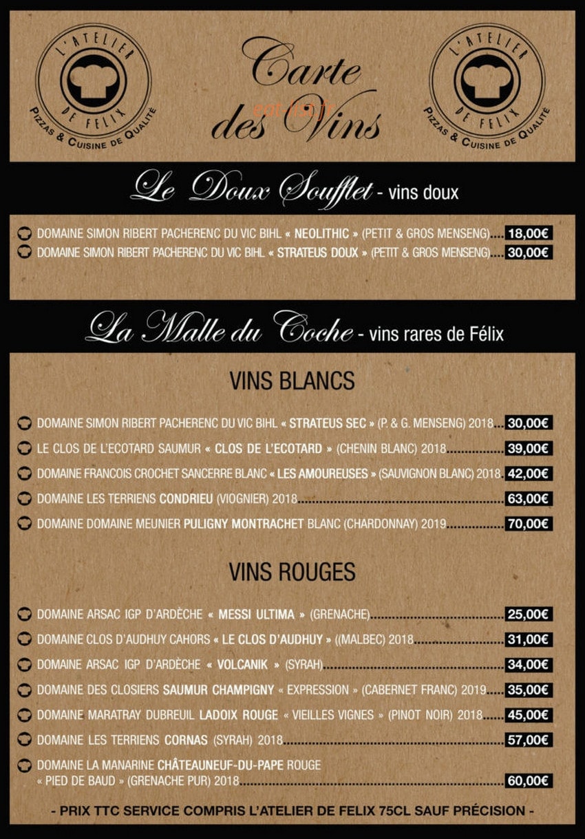 L'Atelier de Félix — carte page 8