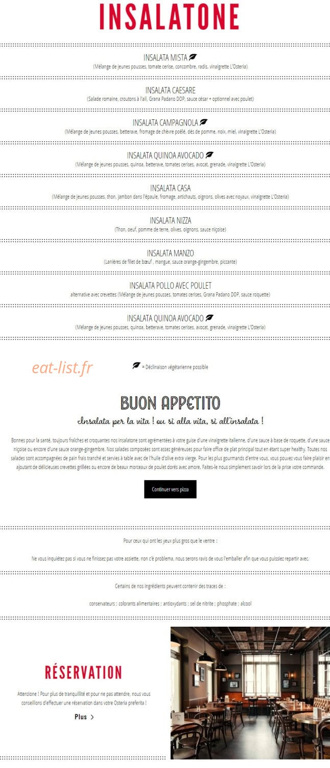 L'osteria — carte page 4